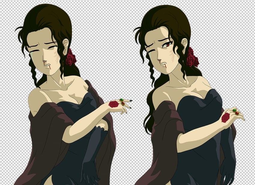 tsubakikoji reiko (bara to tsubaki and 1 more) drawn by naramura