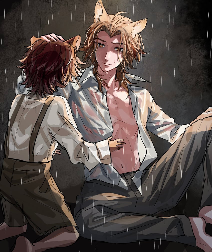 fellow honest and gidel (twisted wonderland) drawn by rita_tatada