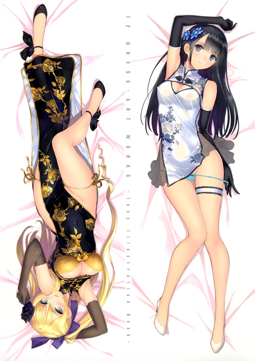 jin-lian and ping-yi (original) drawn by tony_taka