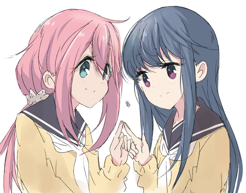 shima rin and kagamihara nadeshiko (yurucamp) drawn by core_(mayomayo)