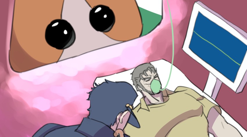 joseph joestar, kujo jotaro, and potato (jojo no kimyou na bouken and 2 more) drawn by c-kyuu