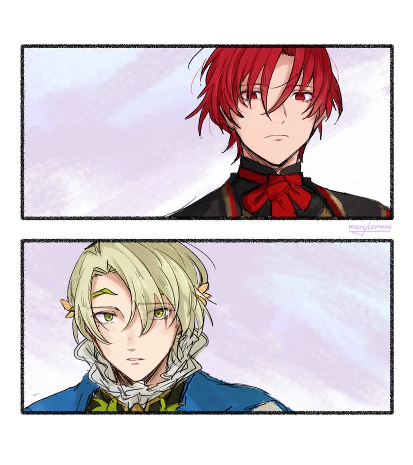 alfred and male alear (fire emblem and 1 more) drawn by merylemons