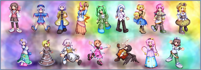 hakurei reimu, kirisame marisa, alice margatroid, patchouli knowledge, shameimaru aya, and 12 more (touhou) drawn by kisasage_kouta