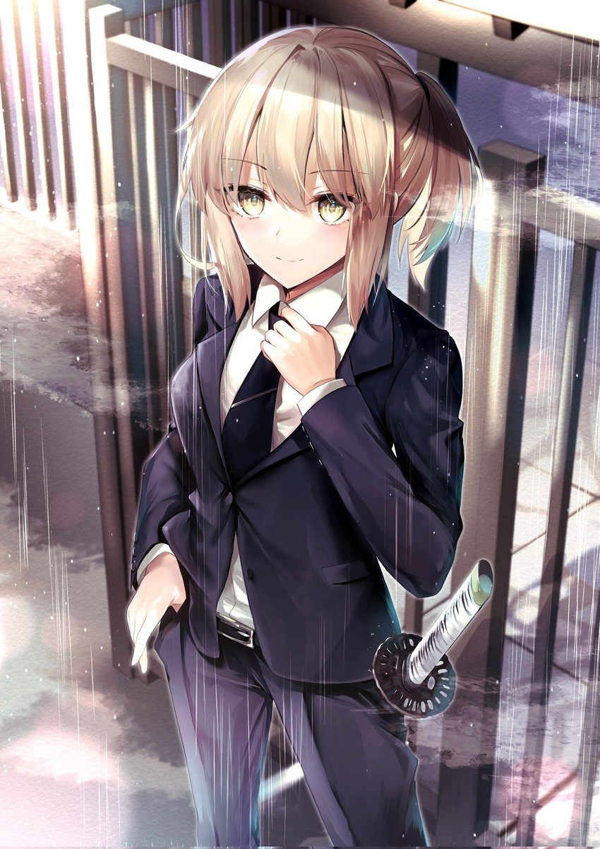 okita souji (fate and 2 more) drawn by hane_yuki