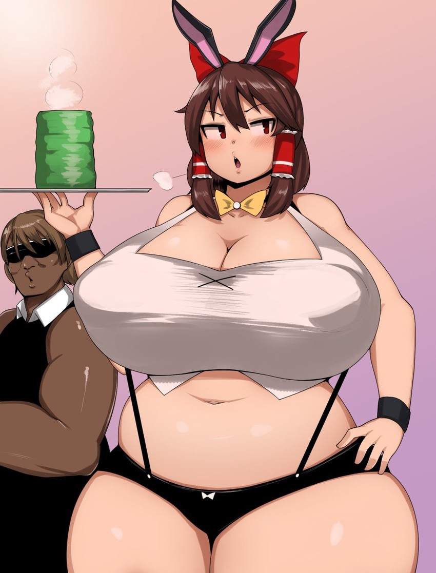 hakurei reimu, reu, and takuya (touhou and 1 more) drawn by oozon_(ozon)