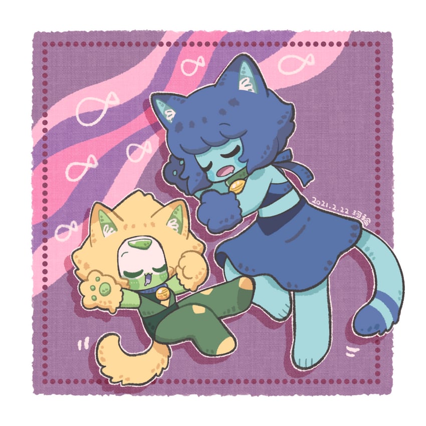 lapis lazuli and peridot (steven universe) drawn by karin_(100100)