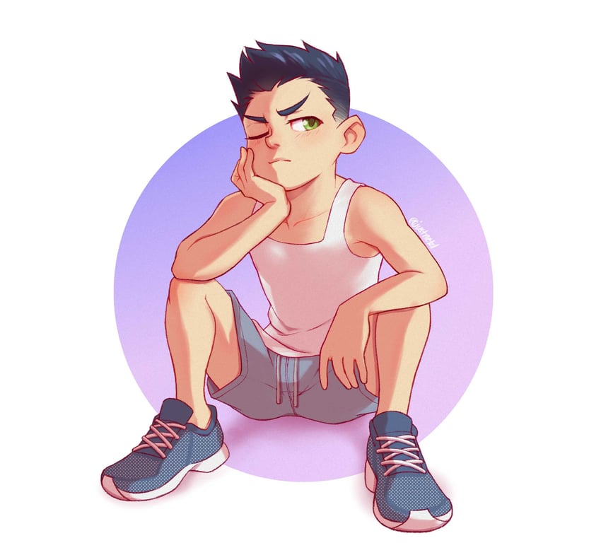 damian wayne (dc comics and 1 more) drawn by justnetd