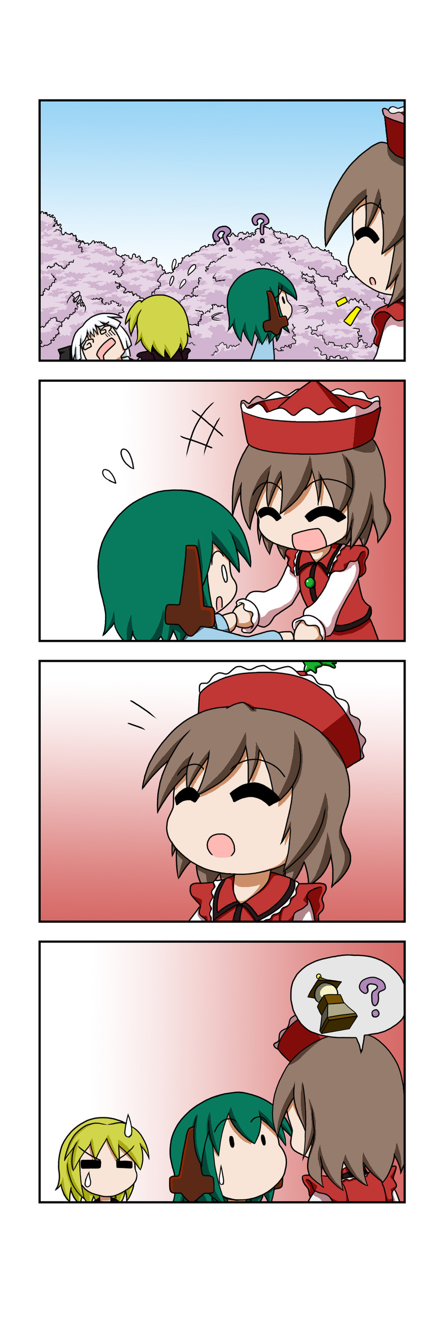 konpaku youmu, kasodani kyouko, lunasa prismriver, and lyrica prismriver (touhou) drawn by rakugaki-biyori