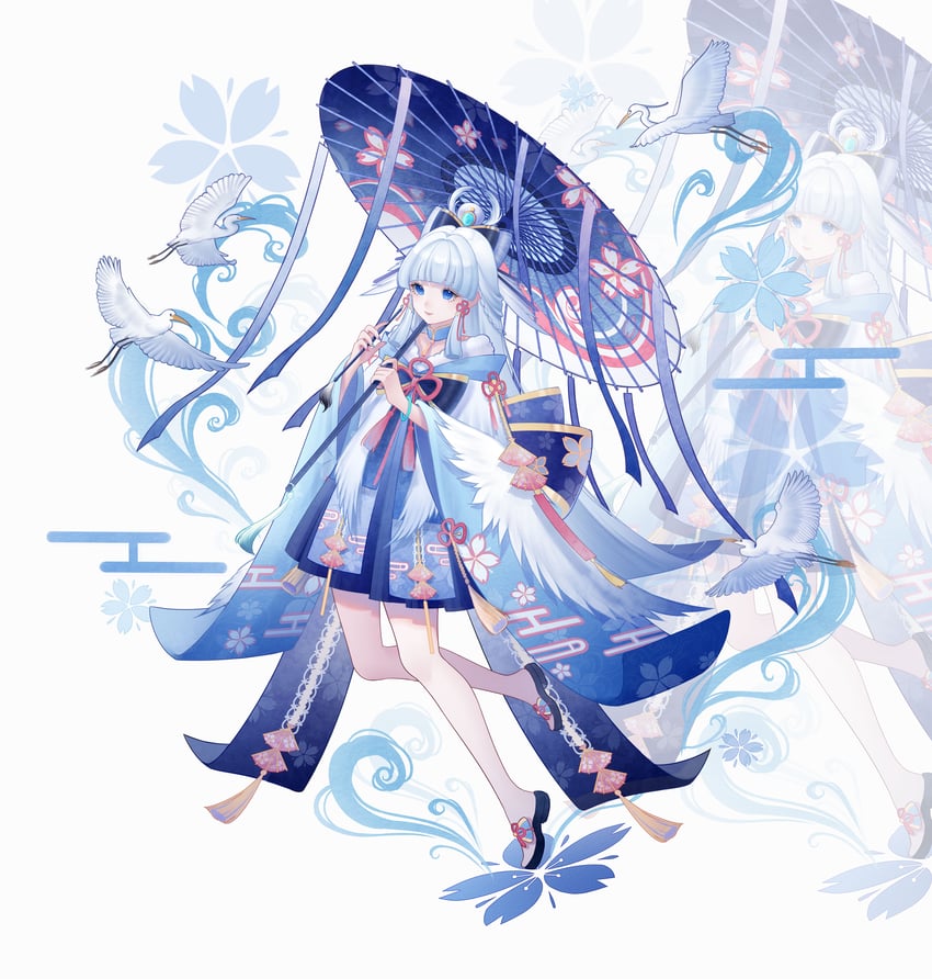 kamisato ayaka (genshin impact) drawn by qian_mu_fei_fire