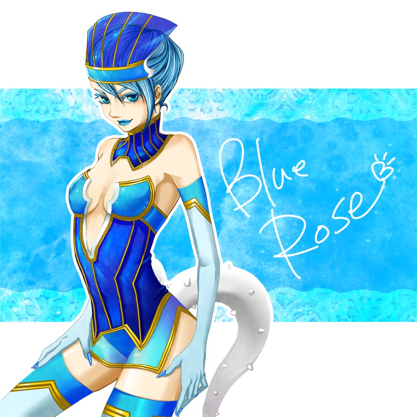 karina lyle and blue rose (tiger & bunny) drawn by bara_iro