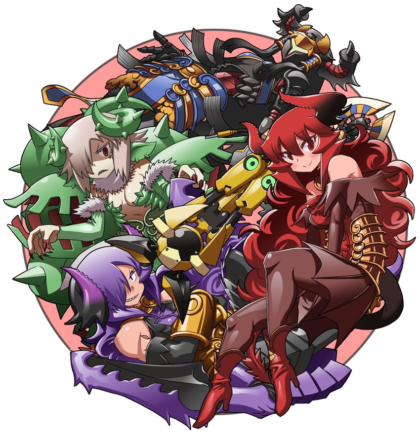 maou beluzel, nise maou kanizeru, nise maou dokuzeru, nise maou sukaraberu, and nise maou kikaizeru (yuusha to maou) drawn by matsuda_yuusuke