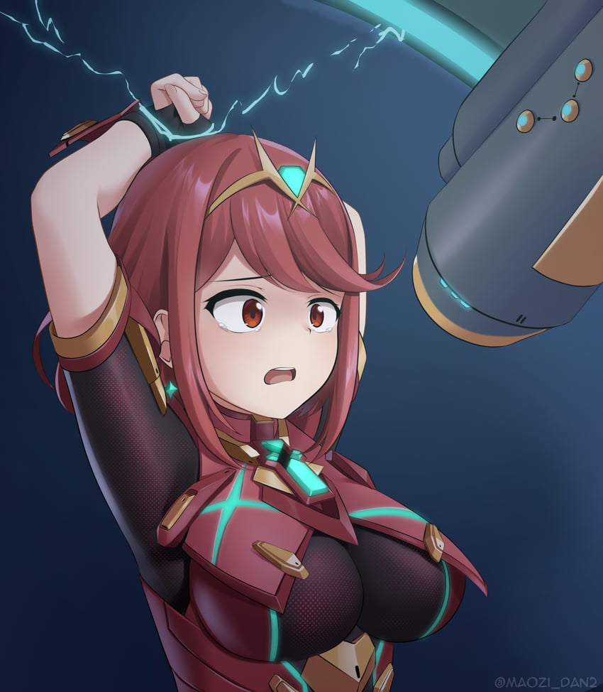 pyra (xenoblade chronicles and 1 more) drawn by maozi_dan