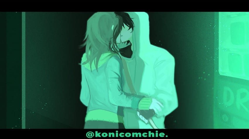 simon henriksson and sophie (cry of fear) drawn by konicomchiee