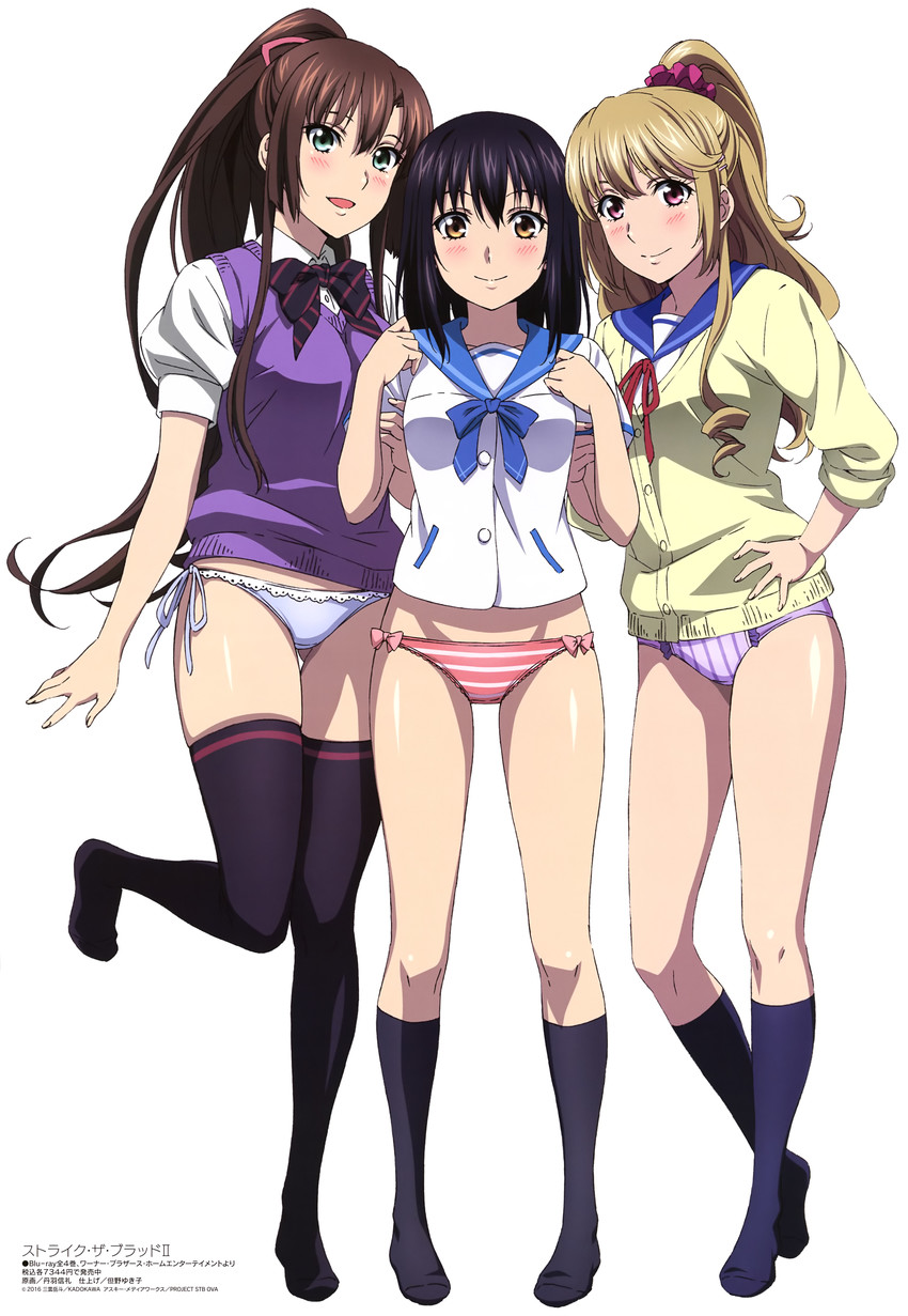 himeragi yukina, kirasaka sayaka, and aiba asagi (megami magazine and 1 more) drawn by niwa_nobuyuki