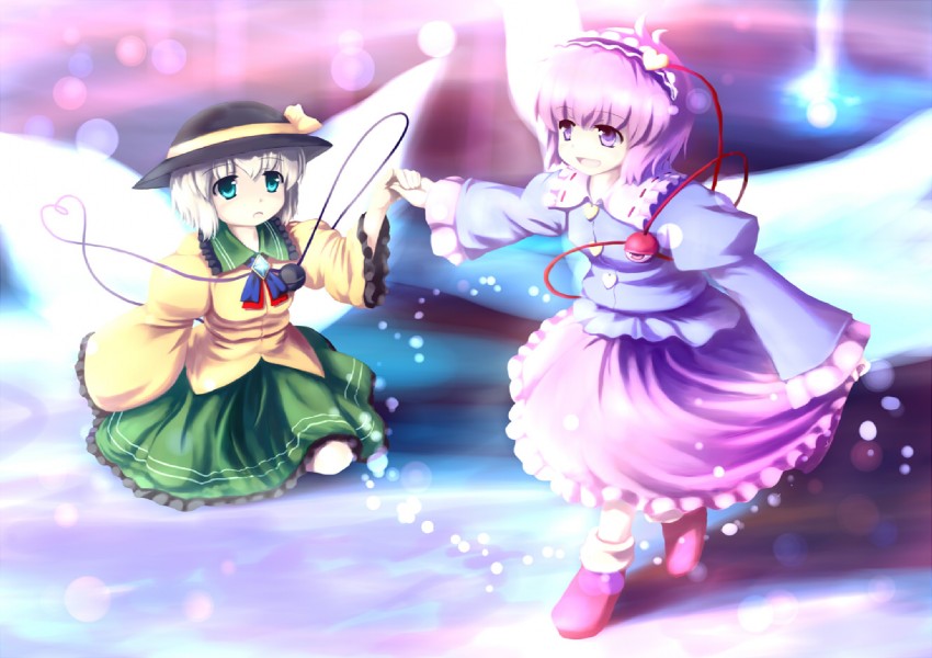 komeiji koishi and komeiji satori (touhou) drawn by tsubasa_(abchipika)