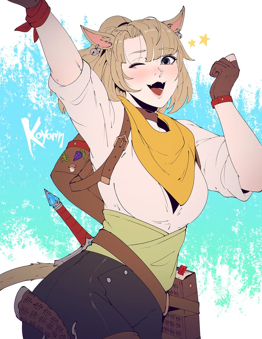 khloe aliapoh (final fantasy and 1 more) drawn by koyorin