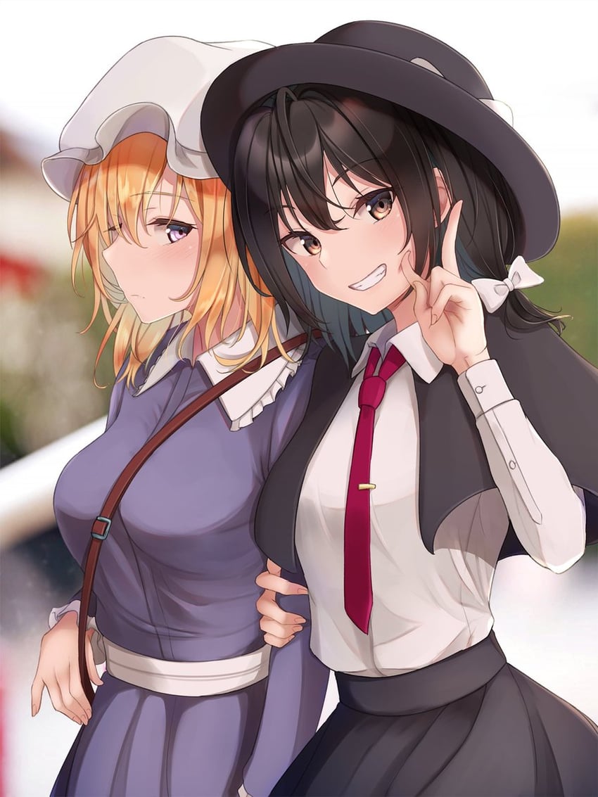 usami renko and maribel hearn (touhou) drawn by fumei_(mugendai)