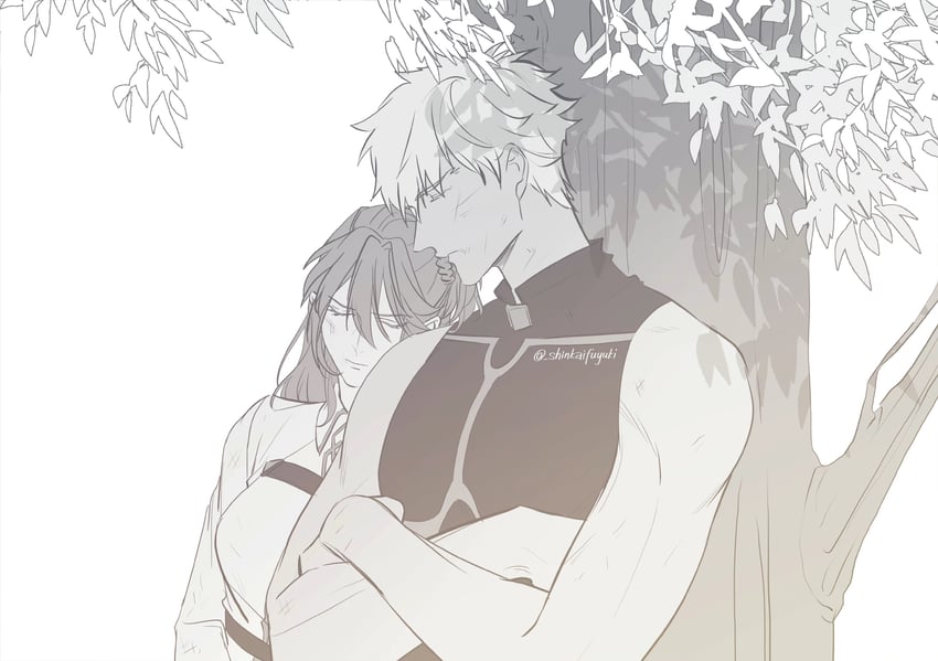 fujimaru ritsuka and archer (fate and 1 more) drawn by shinkaifuyuki