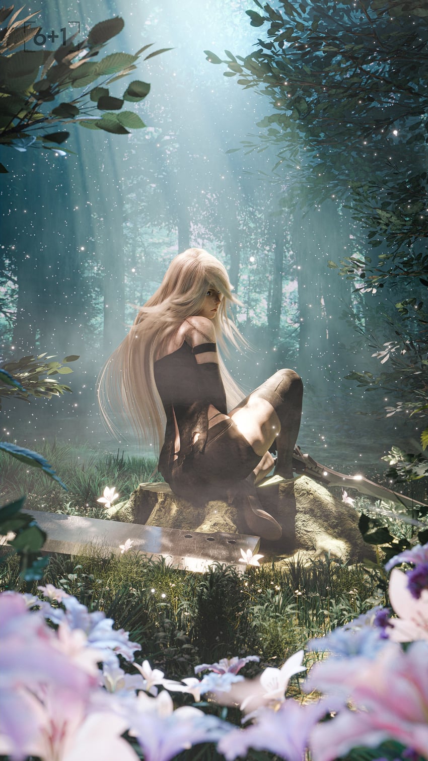 a2 (nier and 1 more) drawn by seven_(sixplusone)