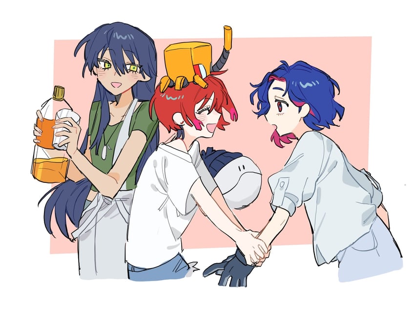 amate yuzuriha, haro, shuji ito, nyaan, and conch (gundam and 1 more) drawn by m_manjyu
