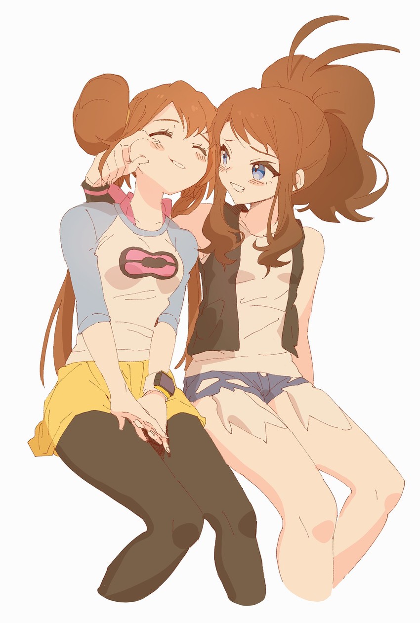 rosa and hilda (pokemon and 2 more) drawn by ankea_(a-ramo-do)