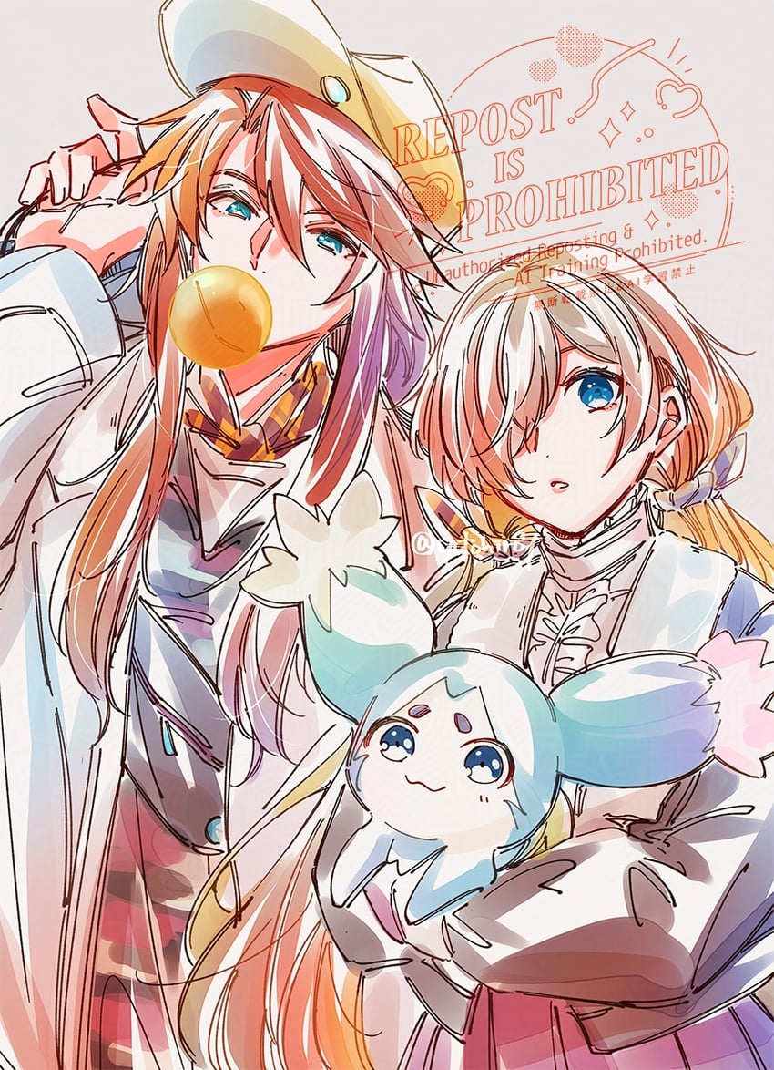 tear grants, luke fon fabre, and mieu (tales of and 1 more) drawn by yutohiroya