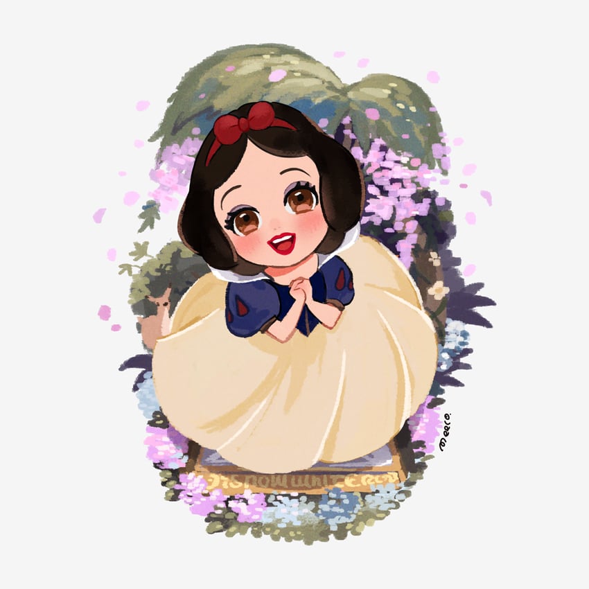 snow white (snow white and the seven dwarfs) drawn by meecosme