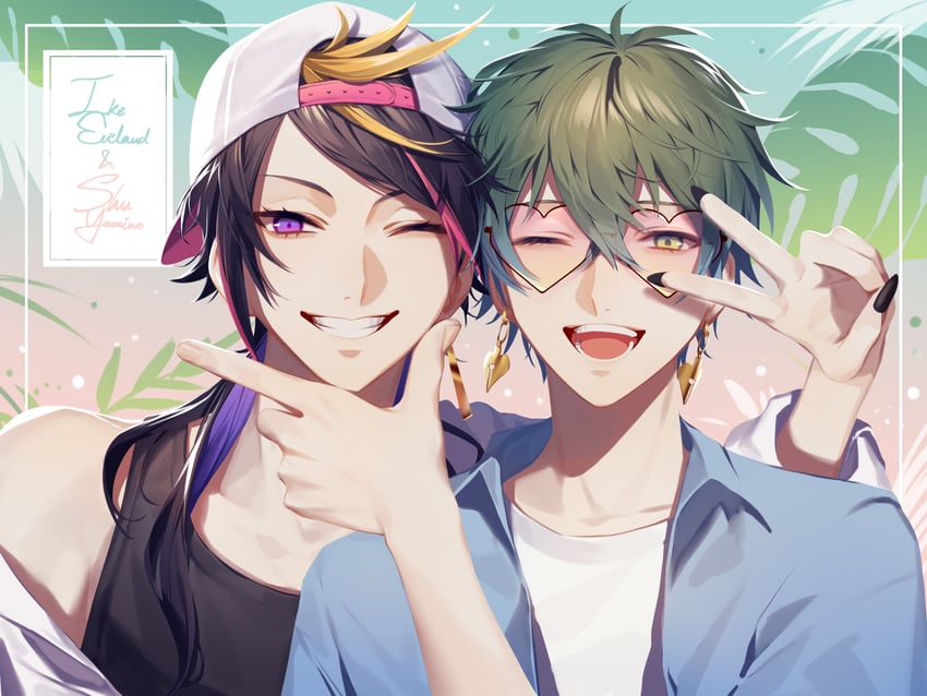 ike eveland and shu yamino (nijisanji and 1 more) drawn by 13_(bbr584607091)