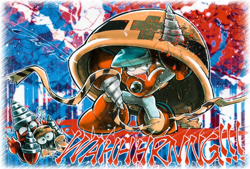 met, crash man, and drill man (mega man and 2 more) drawn by nongura