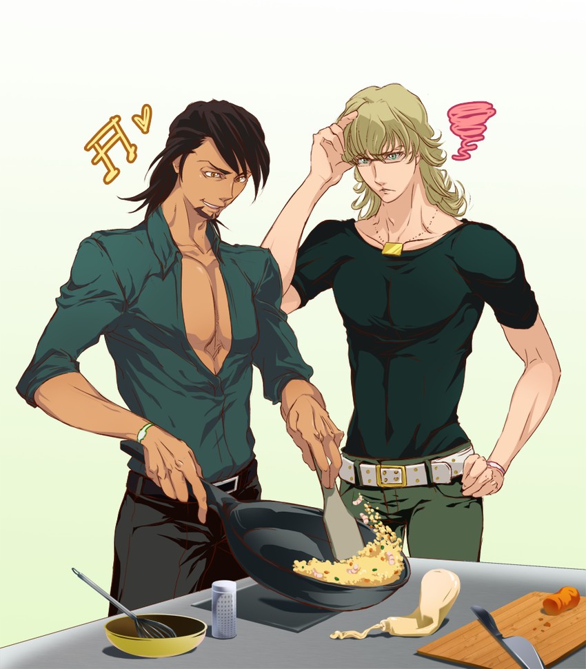 barnaby brooks jr. and kaburagi t. kotetsu (tiger & bunny) drawn by mocu00