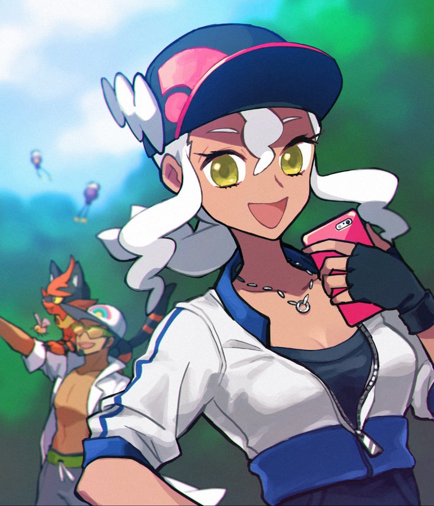 drifloon, female protagonist, cutiefly, professor kukui, torracat, and 1 more (pokemon and 2 more) drawn by mayuzumi
