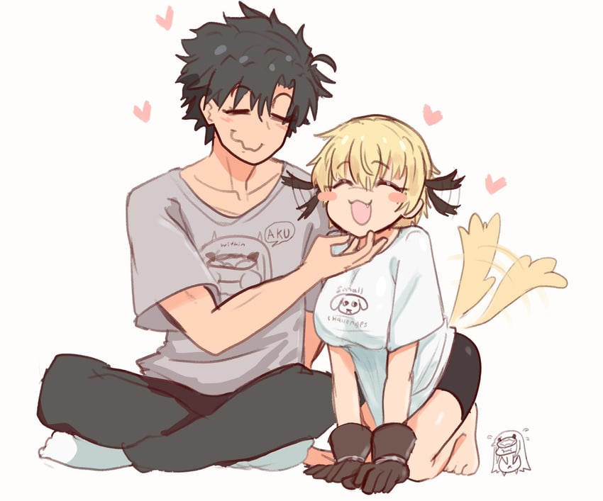 fujimaru ritsuka and gareth (fate and 1 more) drawn by ebora