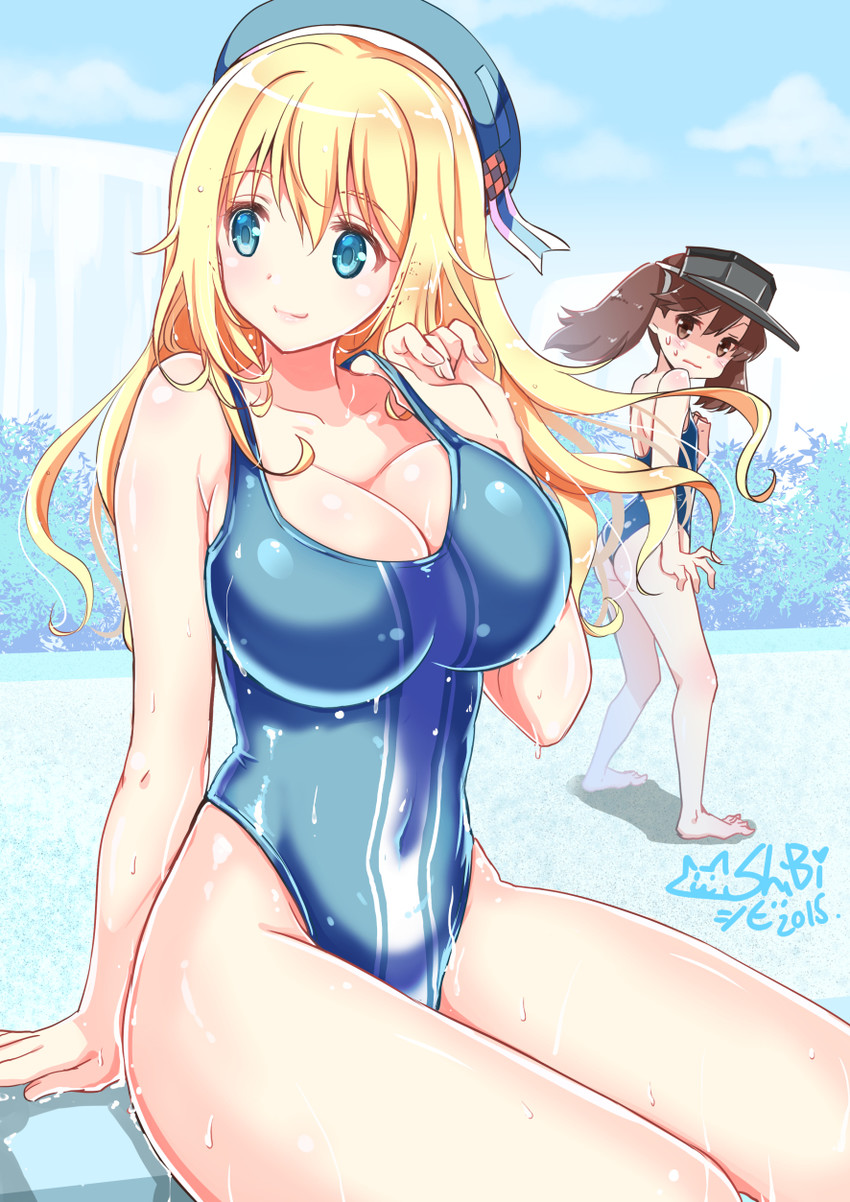 ryuujou and atago (kantai collection) drawn by shibi