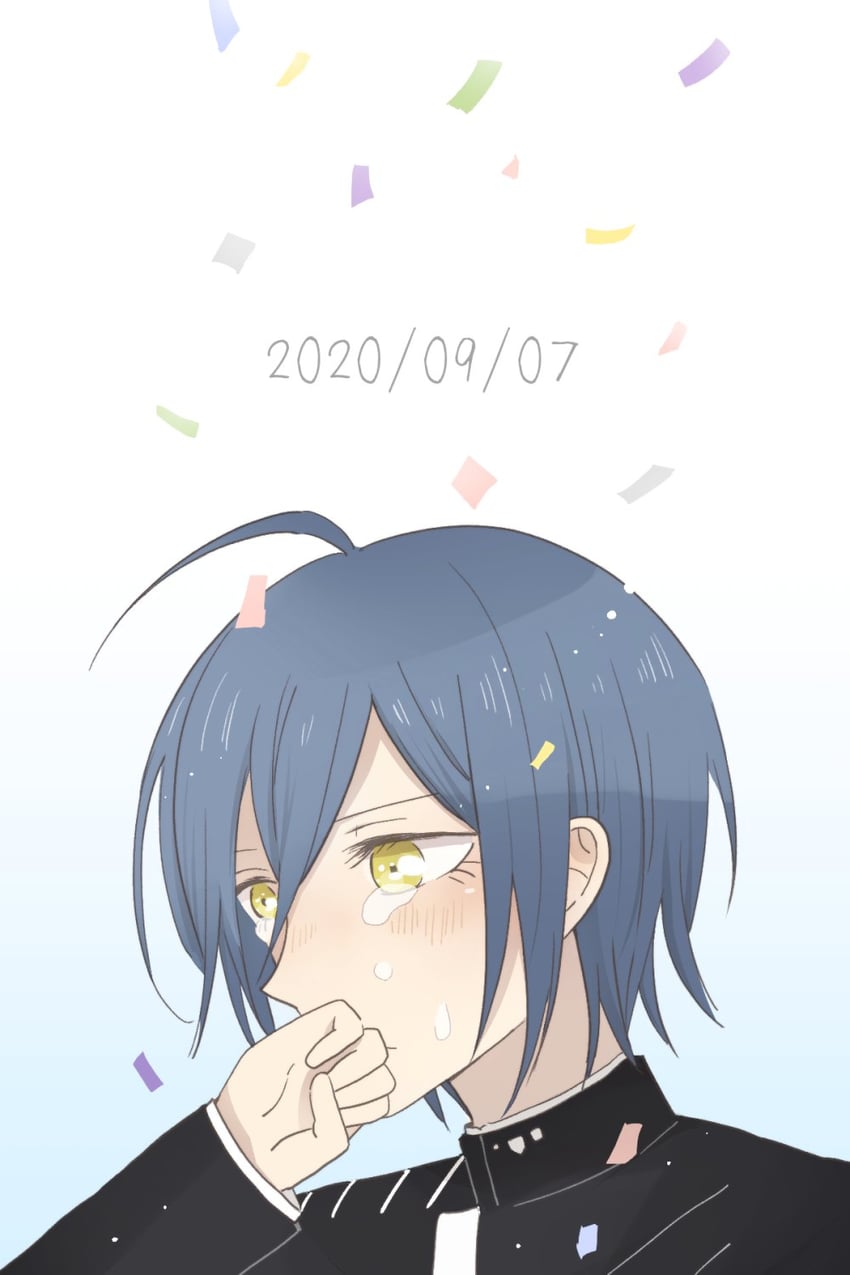 saihara shuichi (danganronpa and 1 more) drawn by ichi_1123