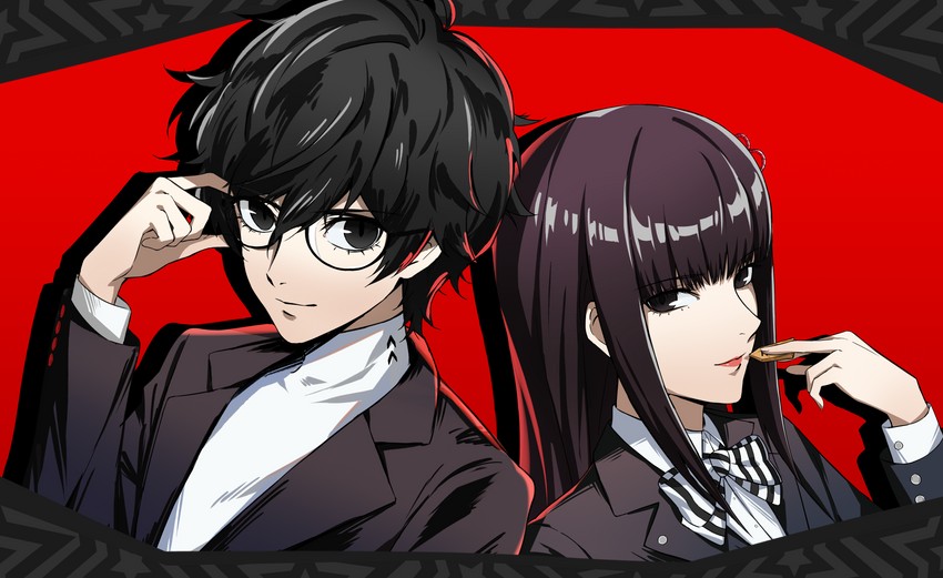 amamiya ren and tougou hifumi (persona and 1 more) drawn by zard