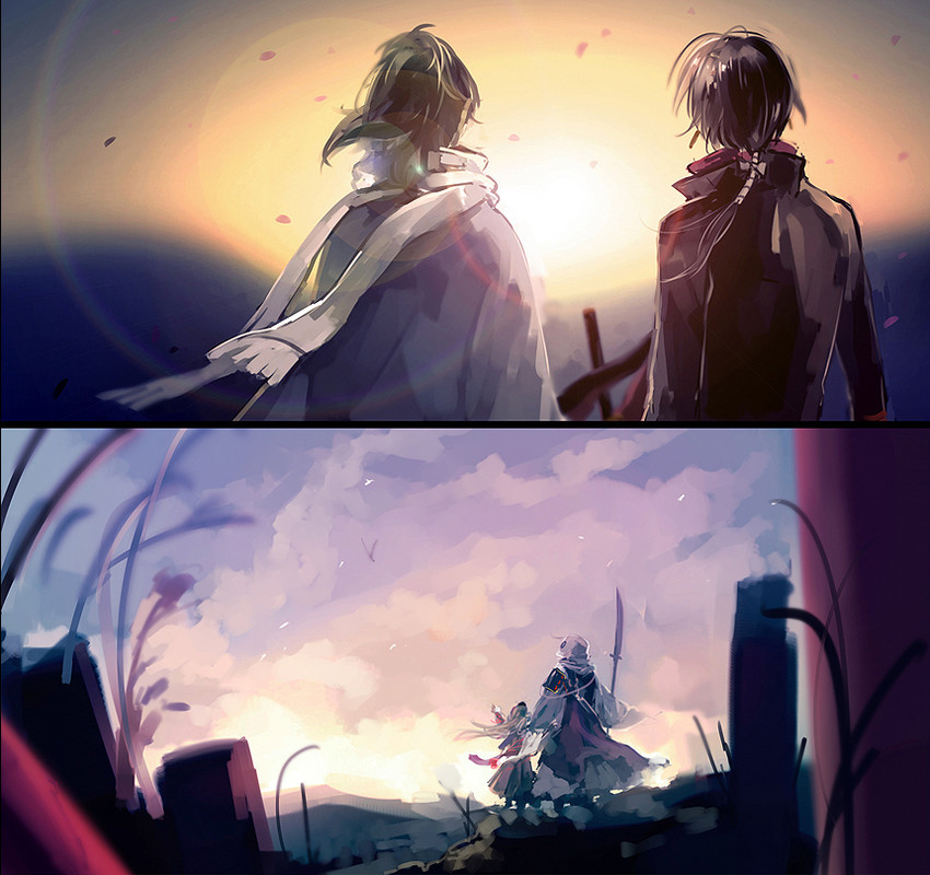 kashuu kiyomitsu, yamato-no-kami yasusada, ima-no-tsurugi, and iwatooshi (touken ranbu) drawn by nuriko-kun