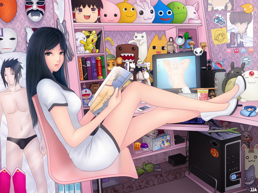 hakurei reimu, suzumiya haruhi, tsukino usagi, sephiroth, sailor moon, and 40 more (original and 55 more) drawn by khalitzburg_(user_2274420)