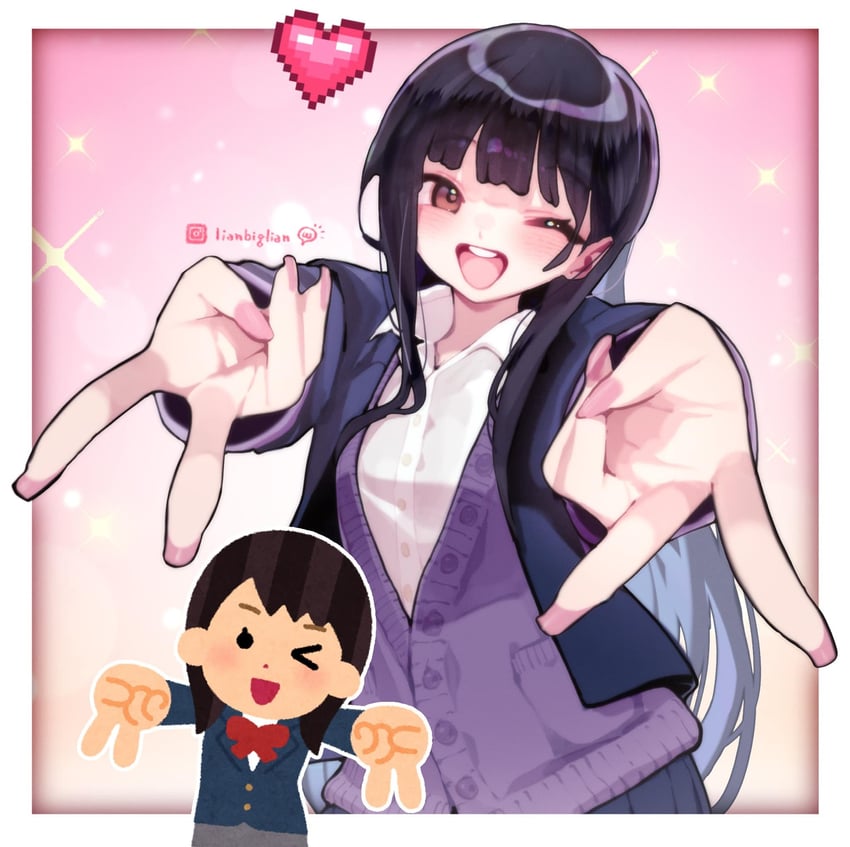 yamada anna (boku no kokoro no yabai yatsu and 1 more) drawn by lianbiglian
