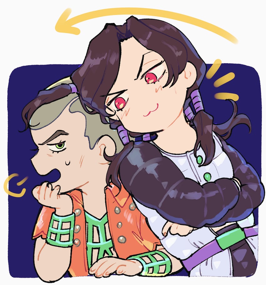illuso and formaggio (jojo no kimyou na bouken and 1 more) drawn by eringichips