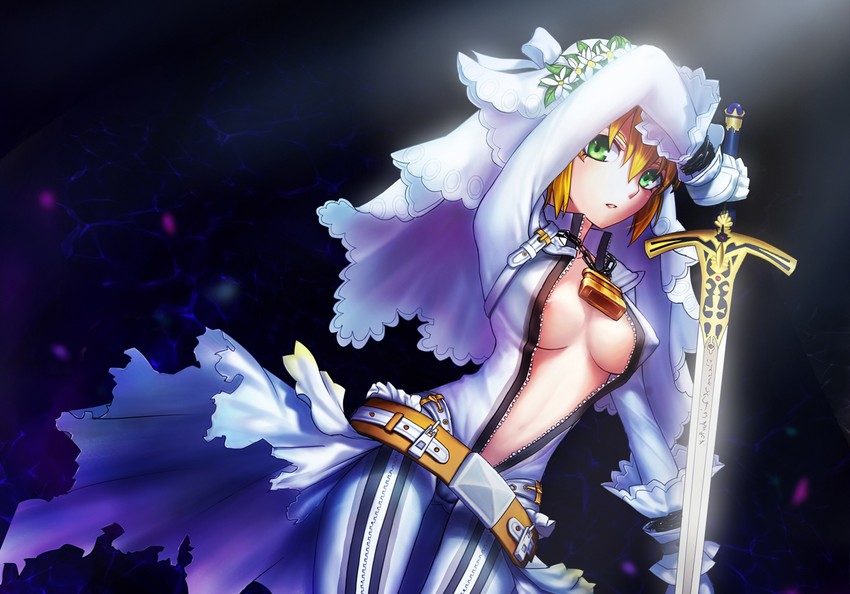nero claudius (fate and 2 more) drawn by exxe