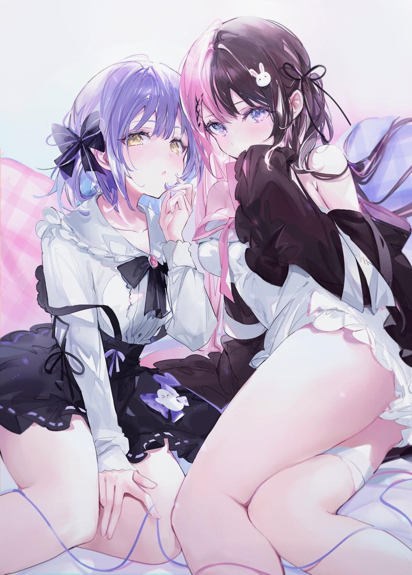 tachibana hinano and shinomiya runa (vspo! and 1 more) drawn by shia_job