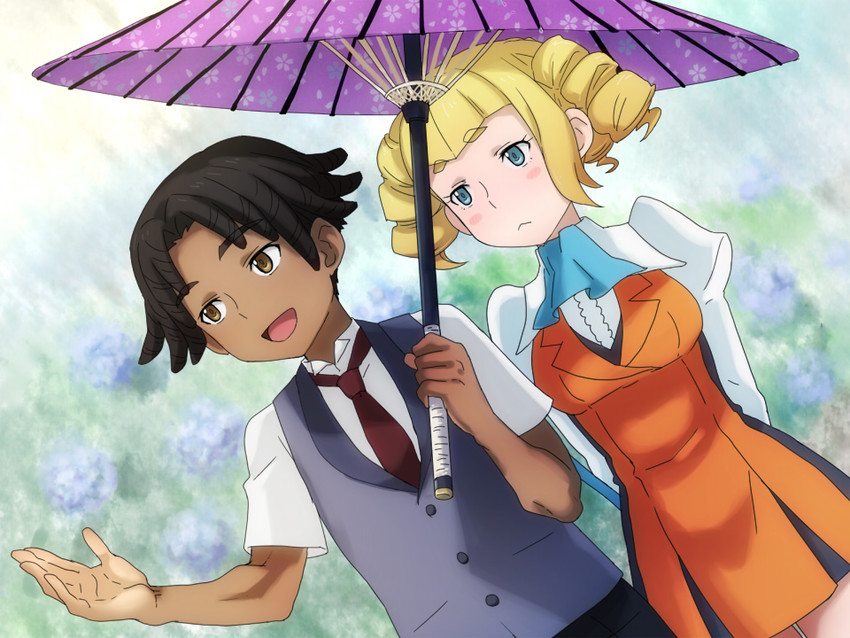 yajima caroline and nils nielsen (gundam and 1 more) drawn by @@@_(eckzahn)