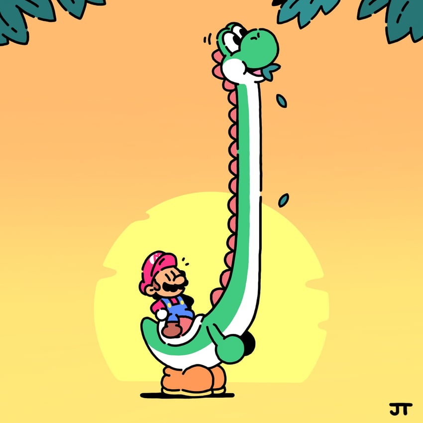 mario and yoshi (mario and 1 more) drawn by james_turner