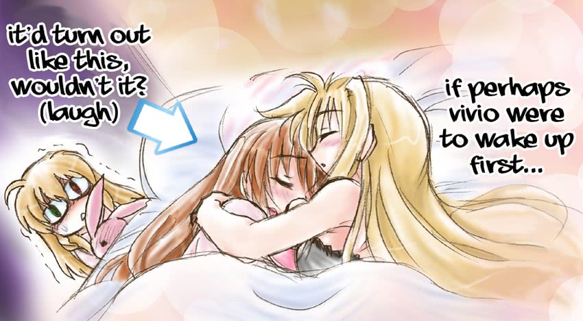 fate testarossa, takamachi nanoha, and vivio (lyrical nanoha and 1 more)