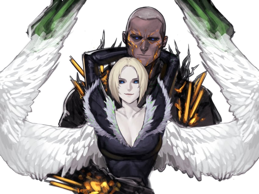 garuda, benedikta harman, titan, and hugo kupka (final fantasy and 1 more) drawn by emo37337640