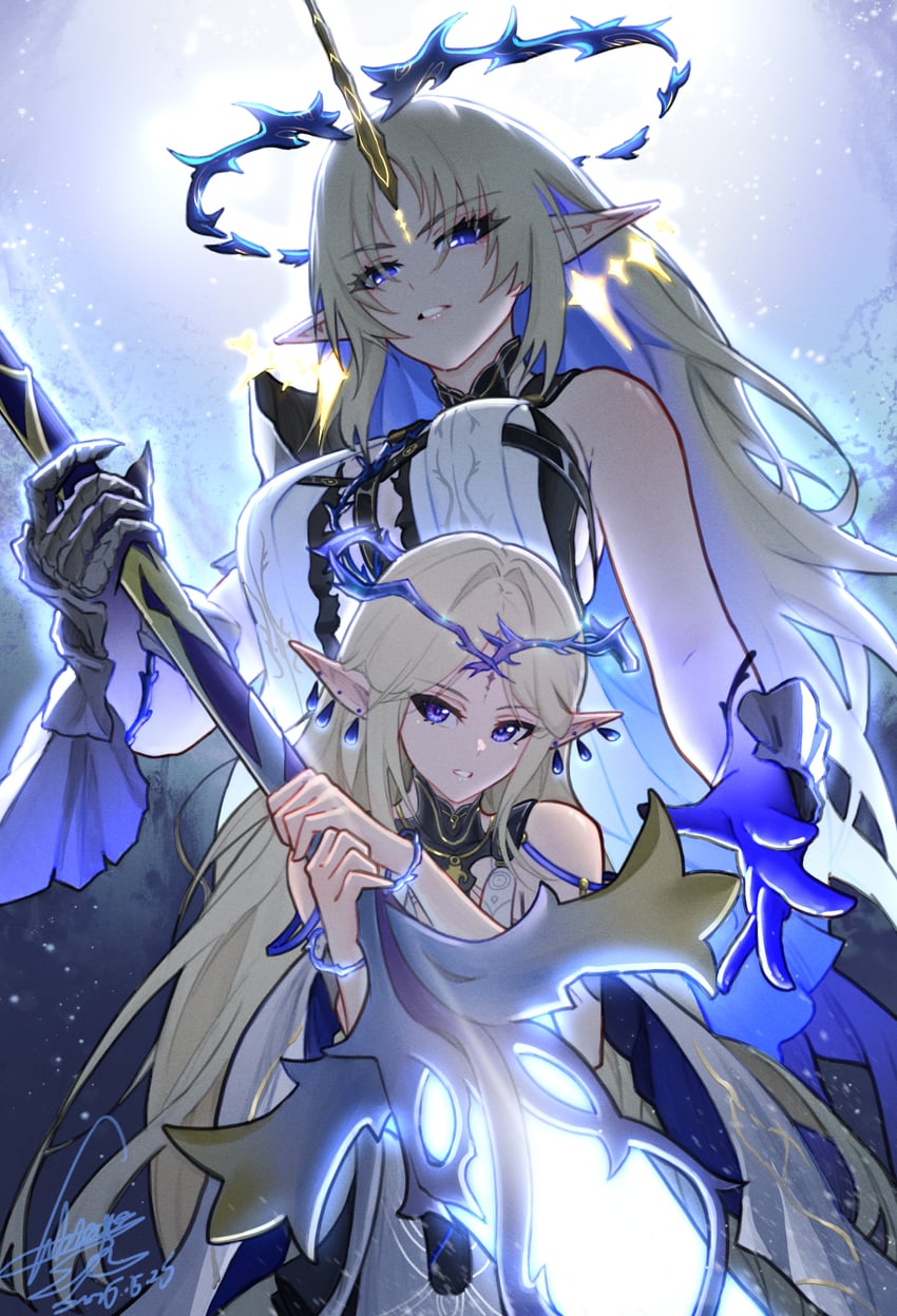 cartethyia and fleurdelys (wuthering waves) drawn by one_e_gg