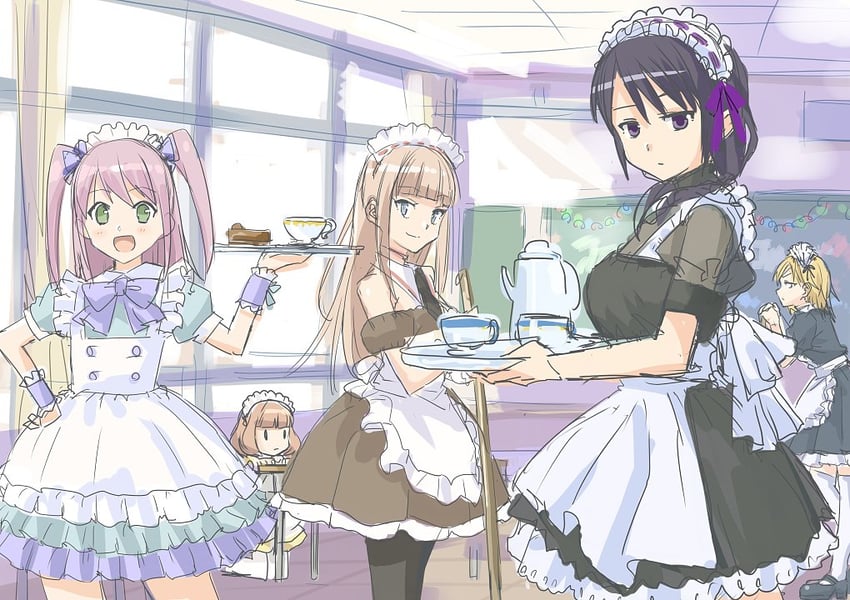tamura yuri, katou asuka, nemoto hina, uchi emiri, and yoshida masaki (watashi ga motenai no wa dou kangaetemo omaera ga warui!) drawn by okiru