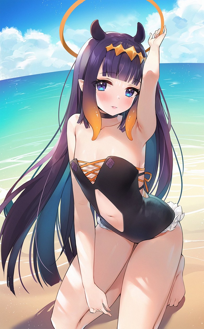 ninomae ina'nis (hololive and 1 more) drawn by ayamy