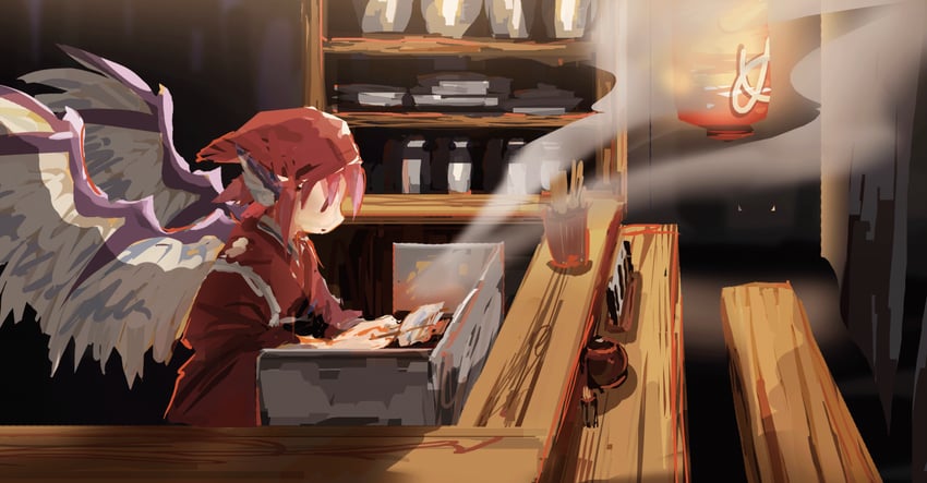 mystia lorelei and okamisty (touhou) drawn by haruaki_(onkai_planaria)