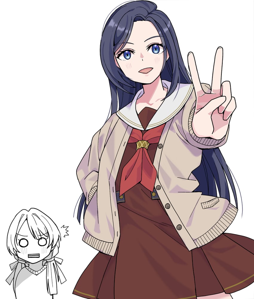 murano sayaka and murano tsukasa (love live! and 1 more) drawn by goldluck
